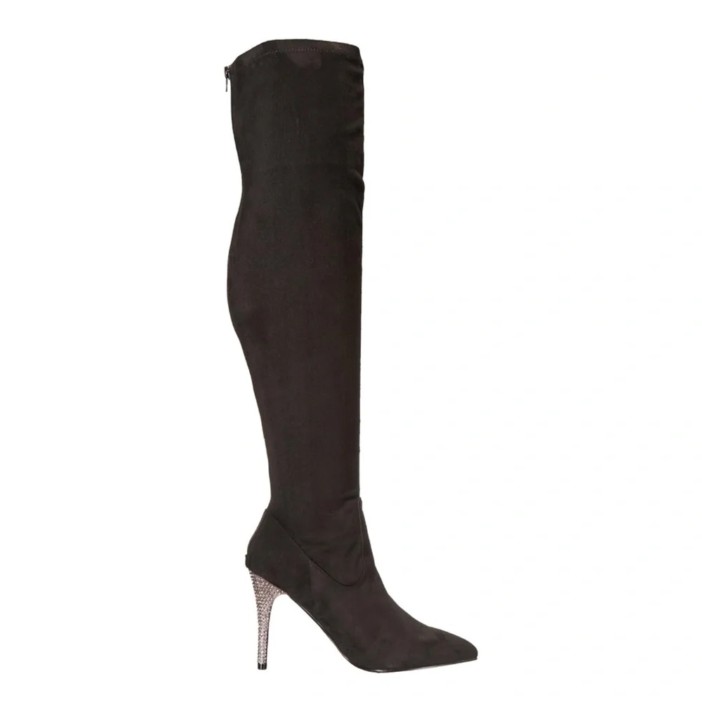 *NEW* Nina New‎ York Rocklin Black Over The Knee Boots Size 6 A39
